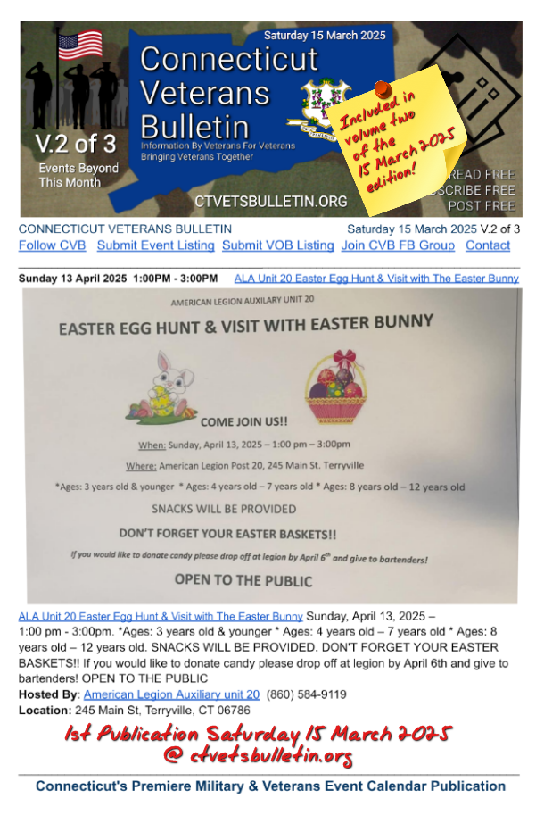 ALA Unit 20 Easter Egg Hunt & Visit with The Easter Bunny