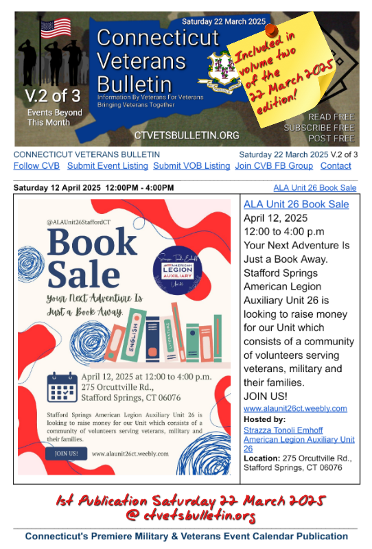 ALA Unit 26 Book Sale