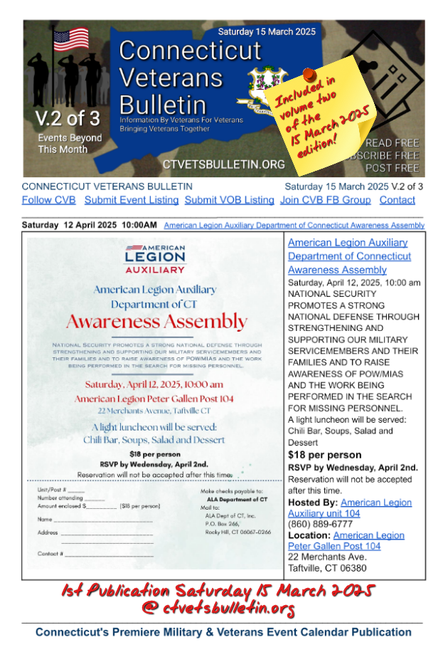 American Legion Auxiliary Department of Connecticut Awareness Assembly