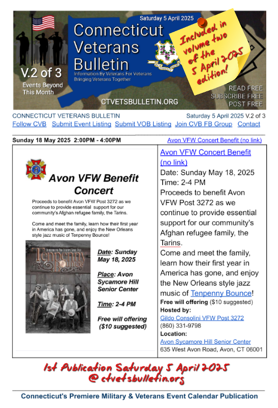 Avon VFW Concert Benefit