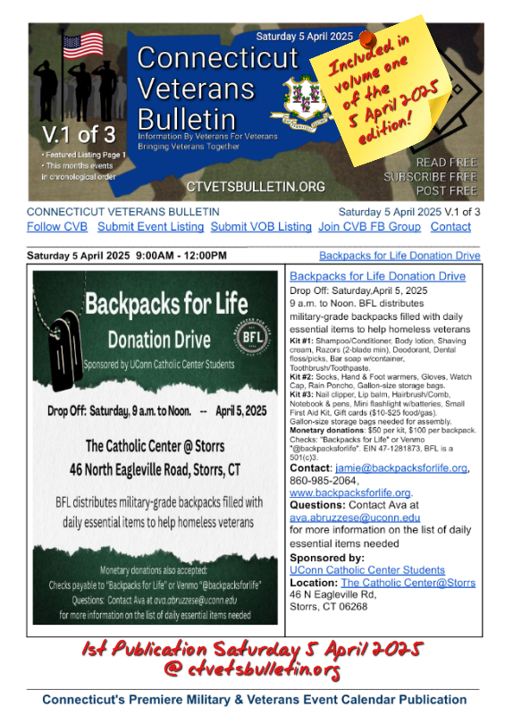Backpacks for Life Donation Drive