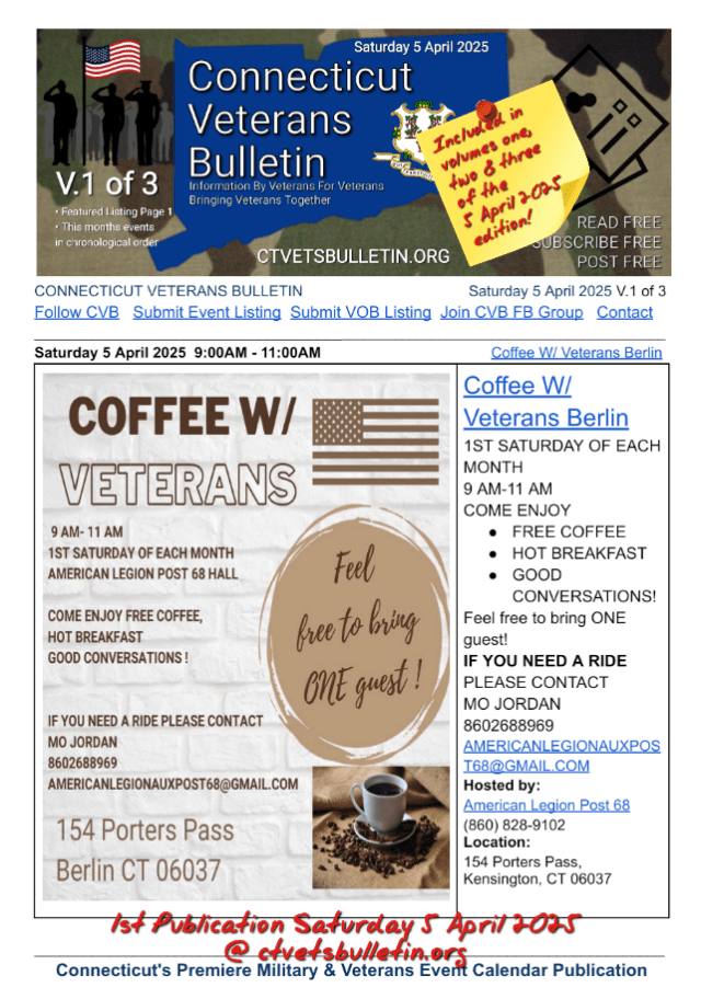 Coffee W/ Veterans Berlin