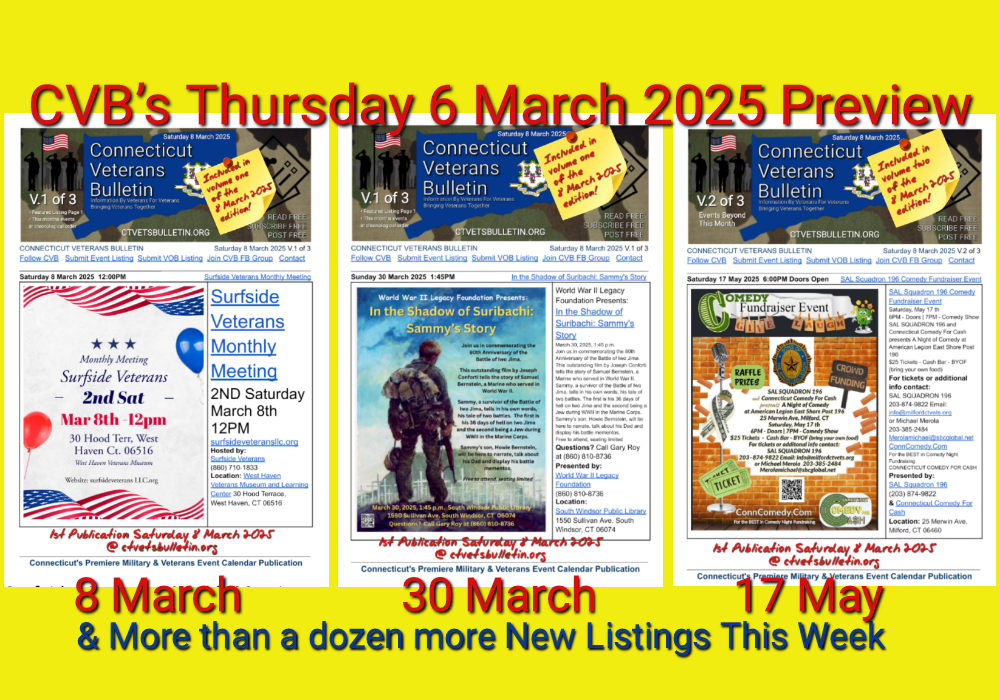 CVB’s Thursday 6 March 2025 Preview