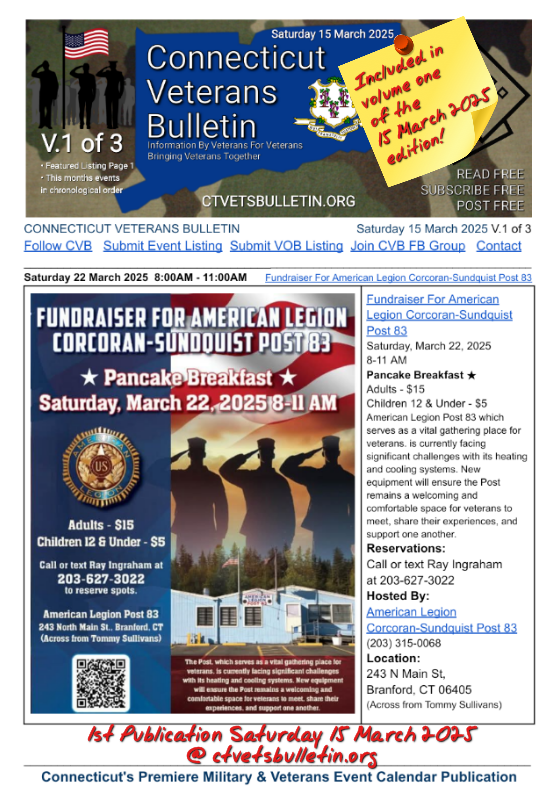 Fundraiser For American Legion Corcoran-Sundquist Post 83