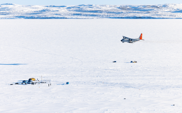 Historic First: 109th Airlift Wing's LC-130 Hercules Lands on Freshwater Ice