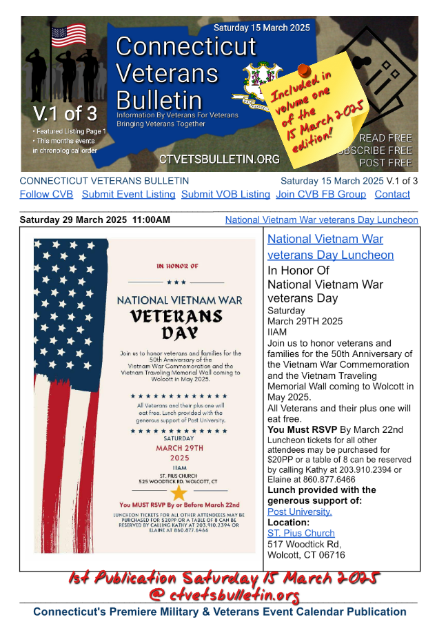 National Vietnam War veterans Day Luncheon