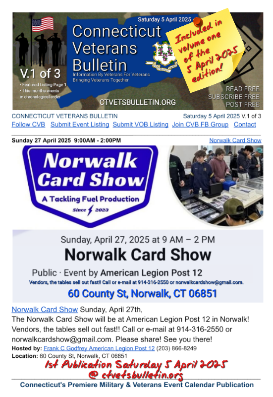Norwalk Card Show April 27 2025