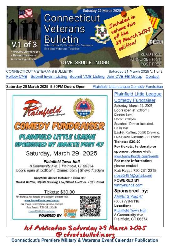 Plainfield Little League Comedy Fundraiser