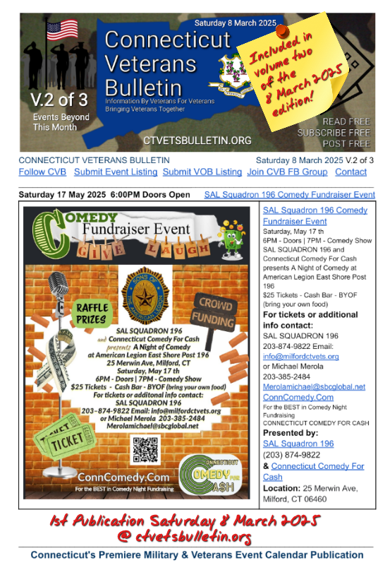 SAL Squadron 196 Comedy Fundraiser Event