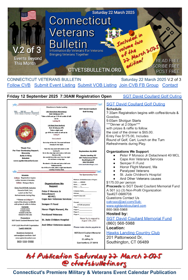 SGT David Coullard Golf Outing 2025