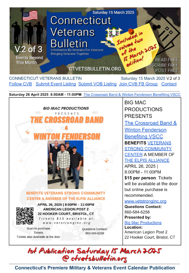 The Crossroad Band & Winton Fenderson Benefiting VSCC