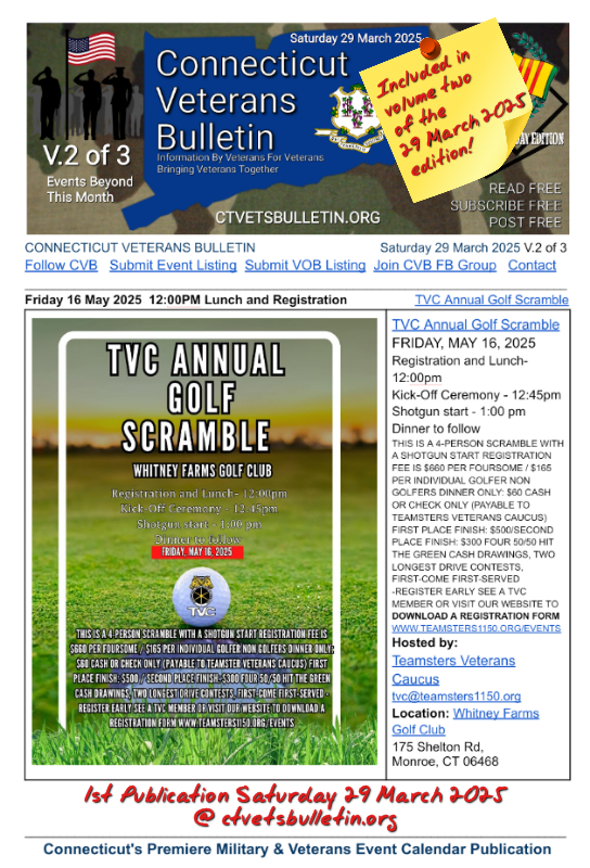 TVC Annual Golf Scramble 2025
