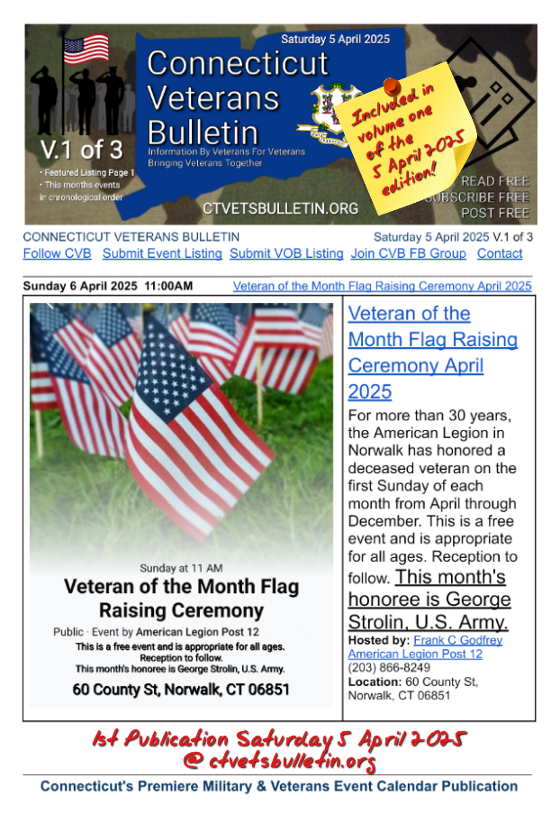 Veteran of the Month Flag Raising Ceremony April 2025