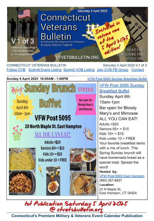 VFW Post 5095 Sunday Breakfast Buffet