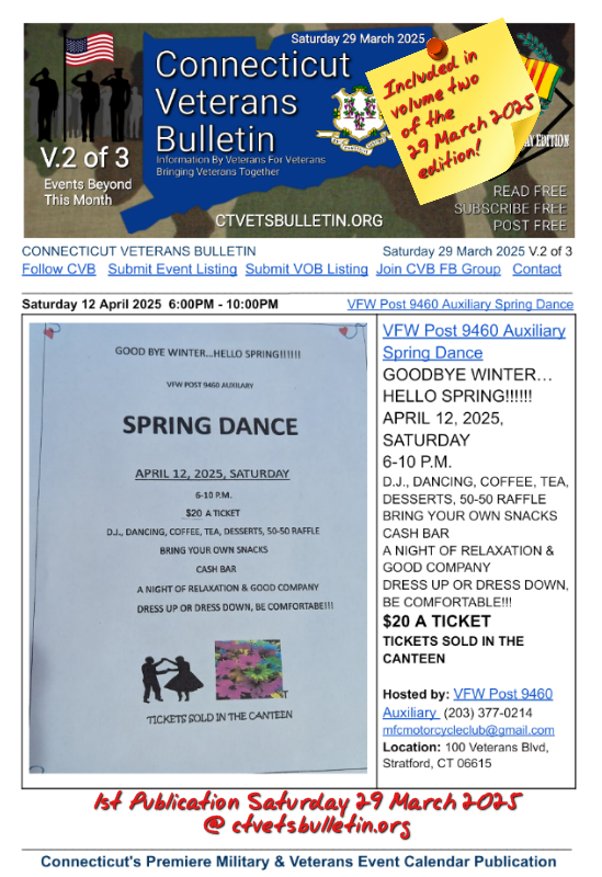 VFW Post 9460 Auxiliary Spring Dance