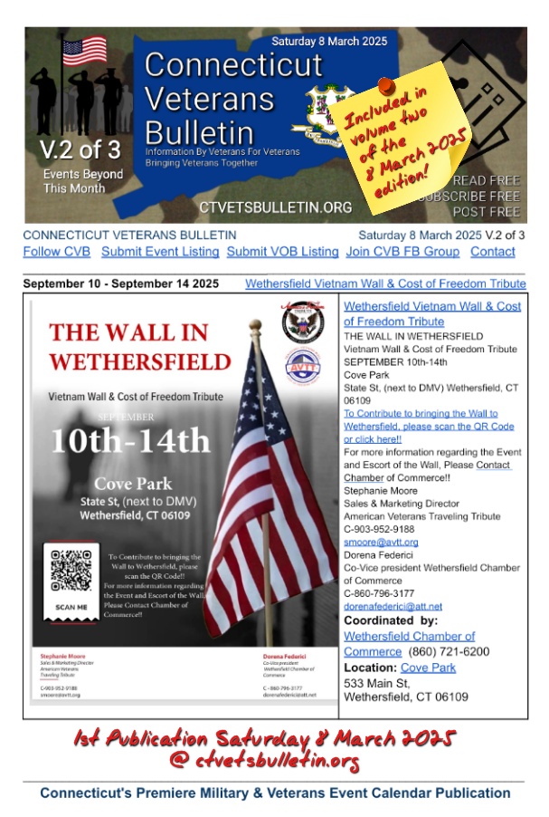 Wethersfield Vietnam Wall & Cost of Freedom Tribute