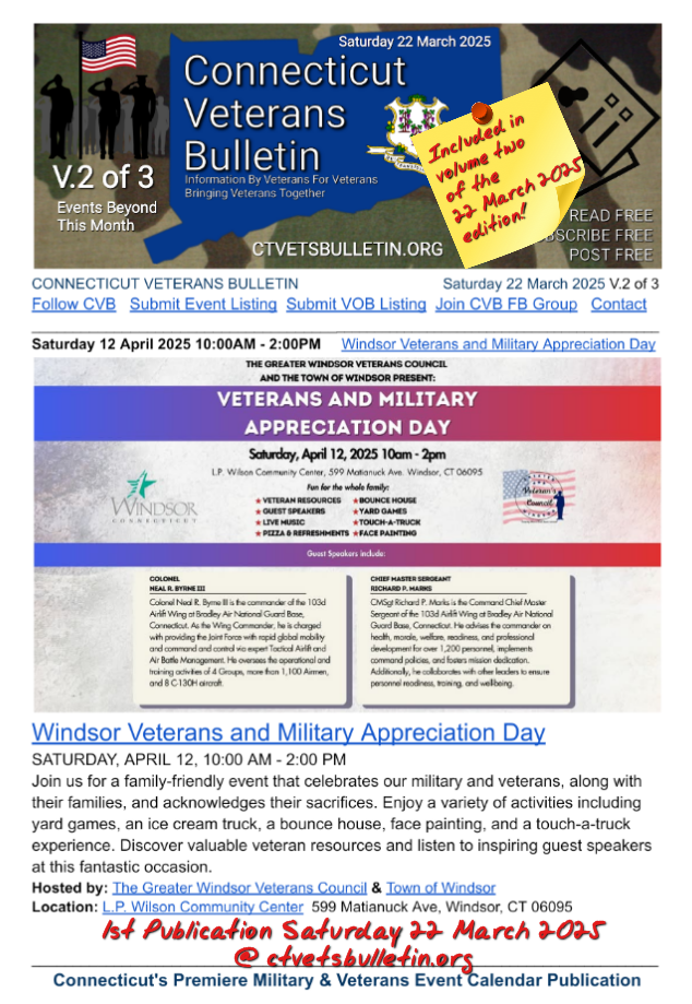 Windsor Veterans and Military Appreciation Day