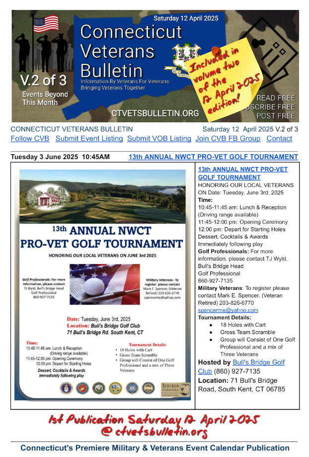 13th ANNUAL NWCT PRO-VET GOLF TOURNAMENT