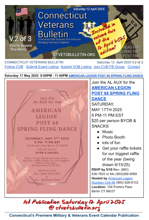 AMERICAN LEGION POST 68 SPRING FLING DANCE