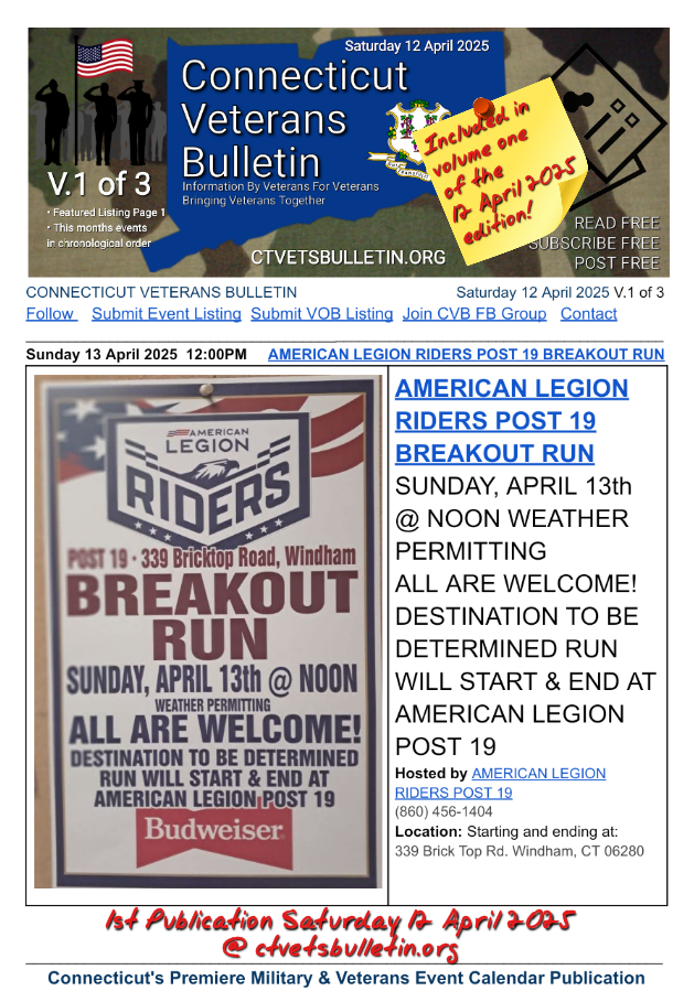 AMERICAN LEGION RIDERS POST 19 BREAKOUT RUN