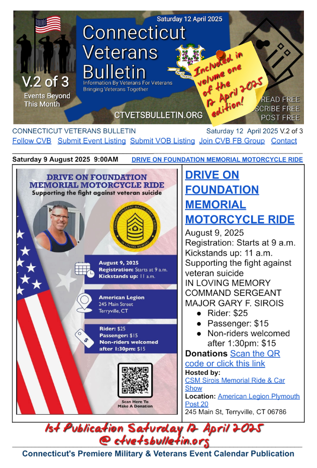 DRIVE ON FOUNDATION MEMORIAL MOTORCYCLE RIDE