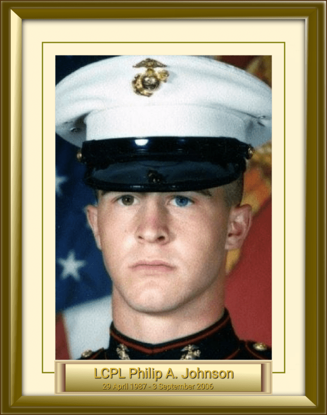 LCPL Philip A. Johnson 29 April 1987 - 3 September 2006