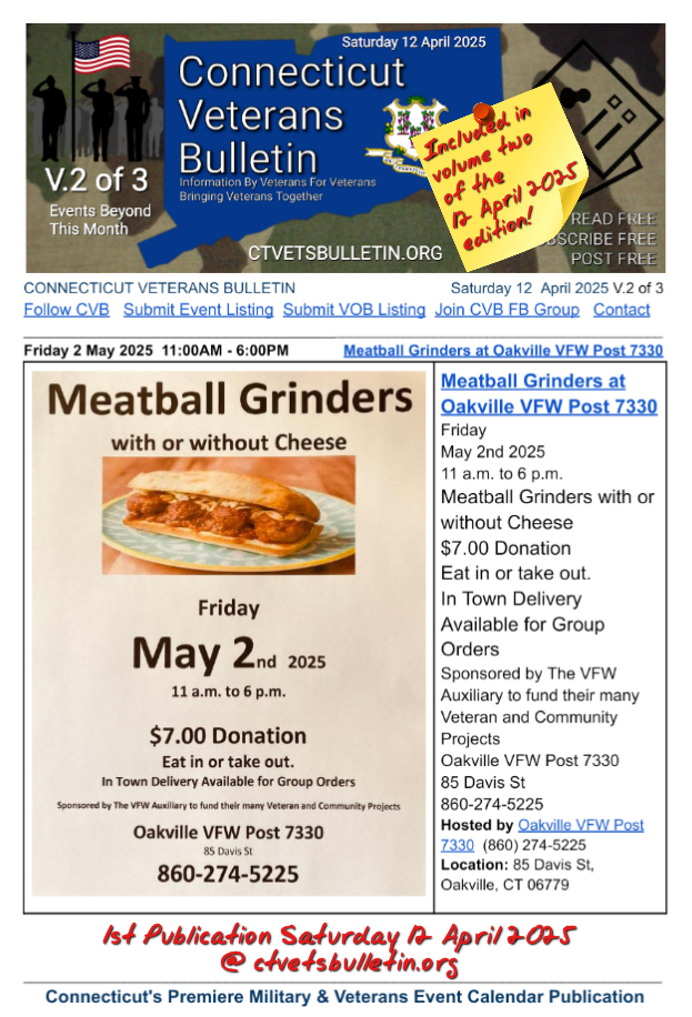 Meatball Grinders at Oakville VFW Post 7330