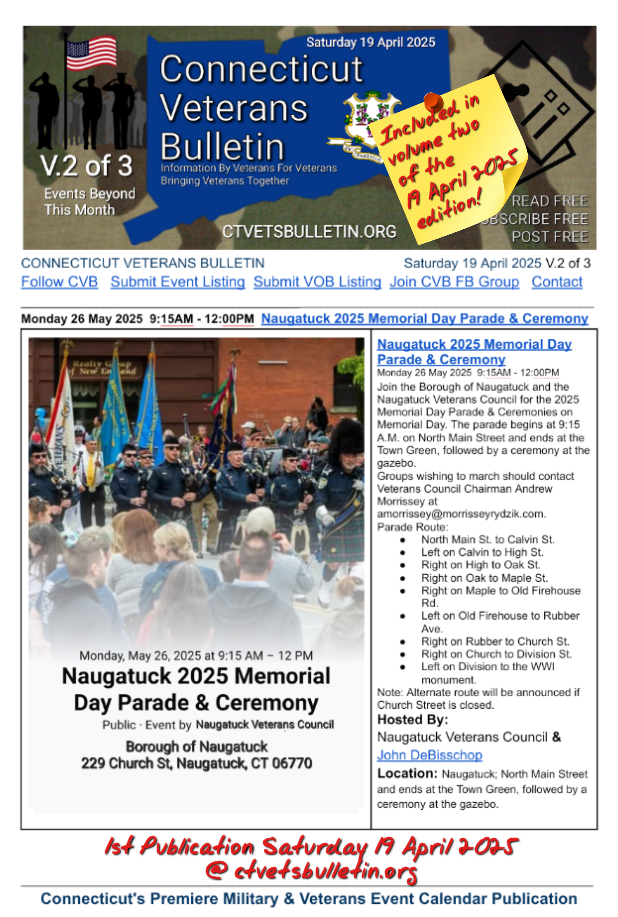 Naugatuck 2025 Memorial Day Parade & Ceremony