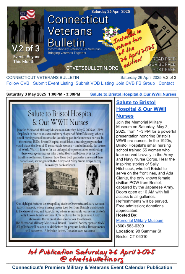 Salute to Bristol Hospital & Our WWII Nurses