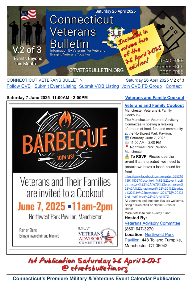 Veterans and Family Cookout