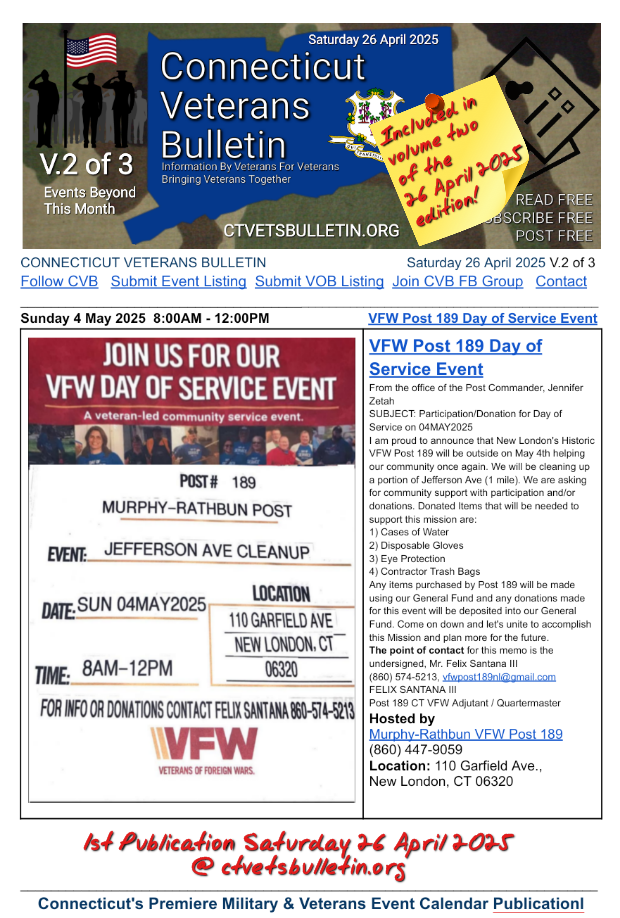 VFW Post 189 Day of Service Event