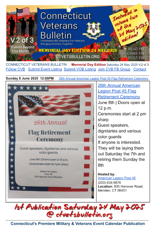 26th Annual American Legion Post 45 Flag Retirement Ceremony