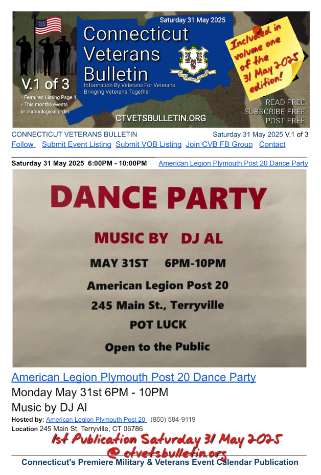 American Legion Plymouth Post 20 Dance Party