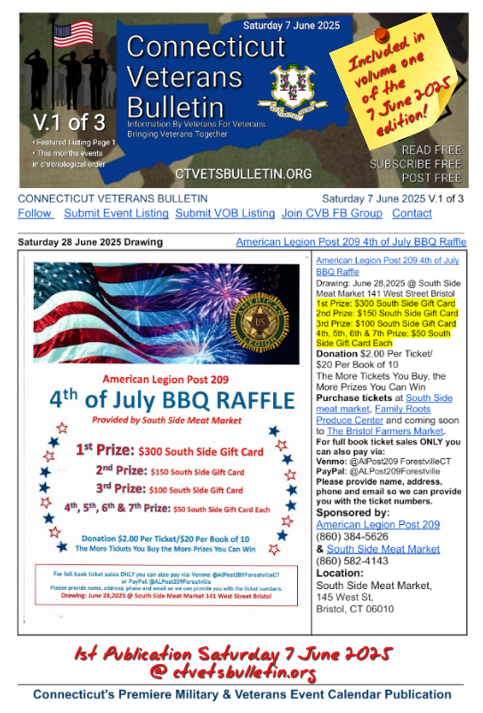 American Legion Post 209 4th of July BBQ Raffle