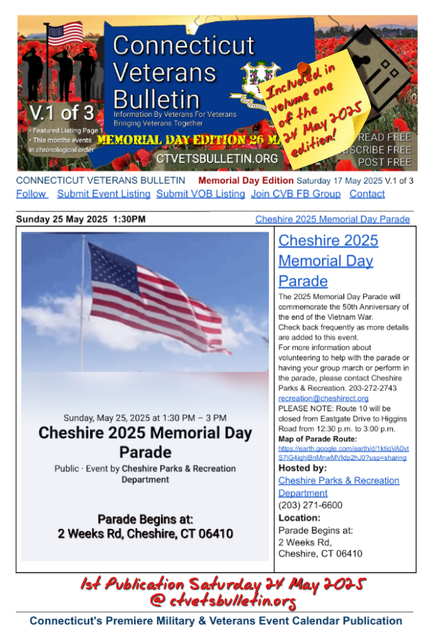 Cheshire 2025 Memorial Day Parade