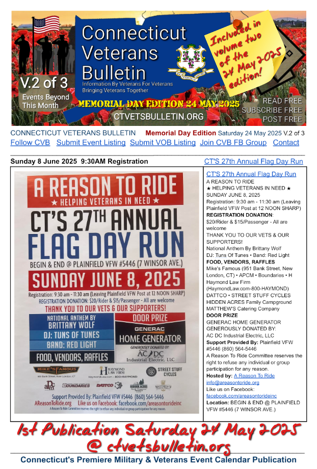 CT'S 27th Annual Flag Day Run