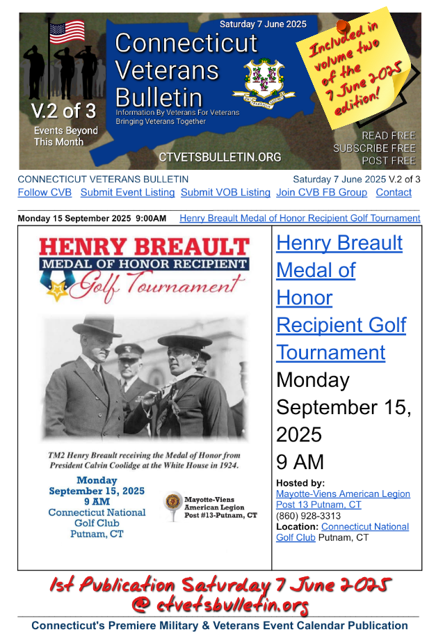Henry Breault Medal of Honor Recipient Golf Tournament