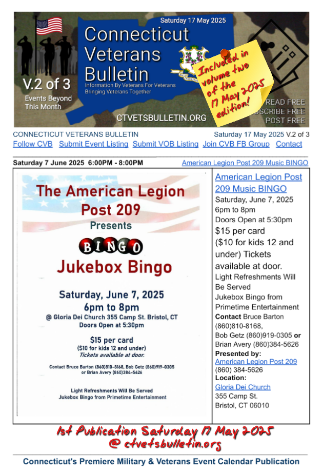 American Legion Post 209 Music BINGO