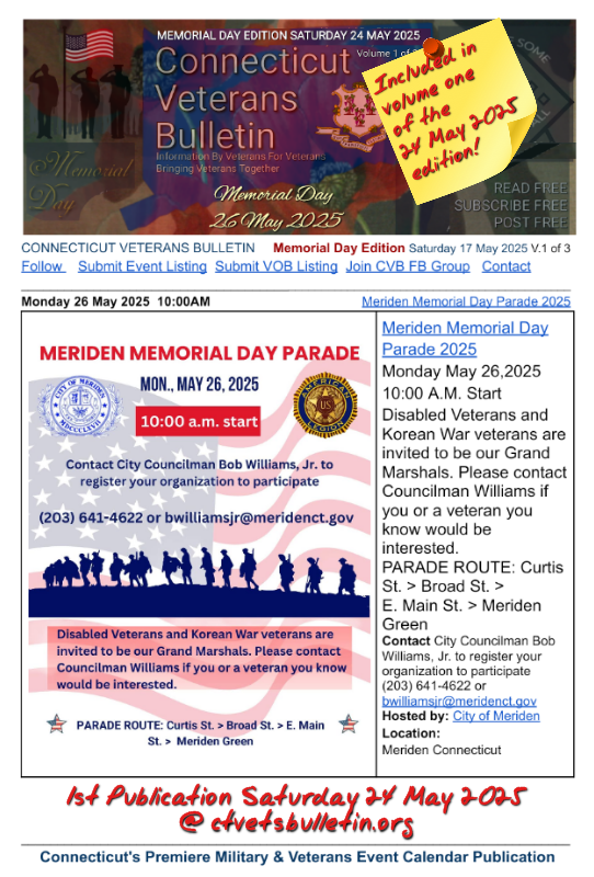 Meriden Memorial Day Parade 2025