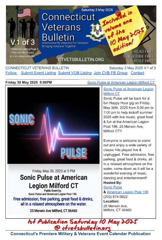 Sonic Pulse at American Legion Milford CT