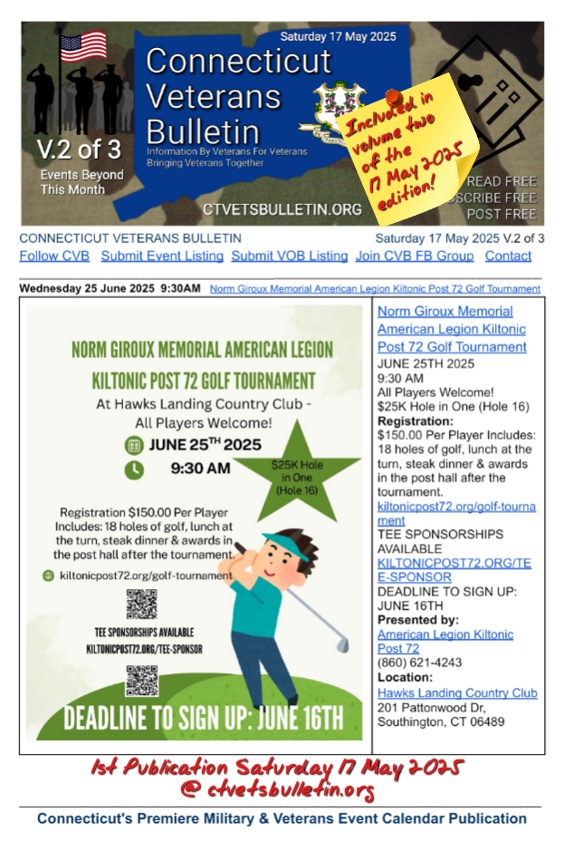 Norm Giroux Memorial American Legion Kiltonic Post 72 Golf Tournament