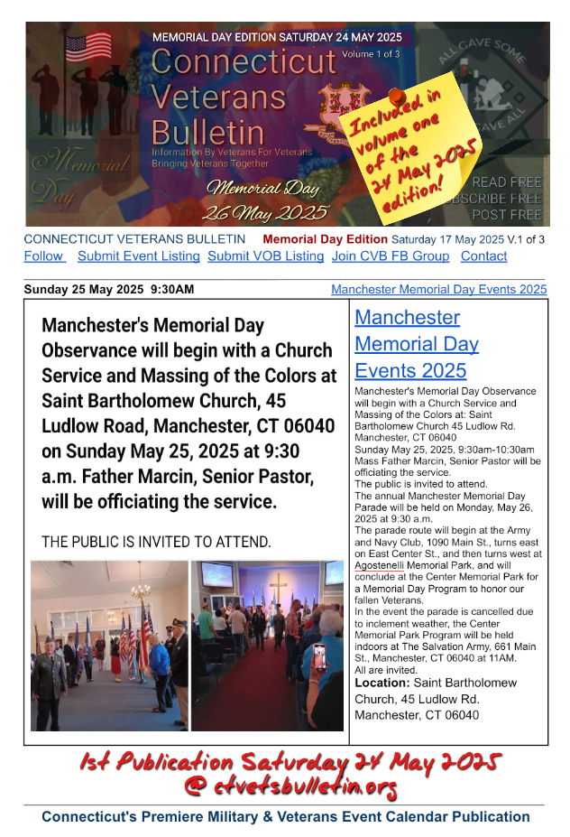 Manchester Memorial Day Events 2025