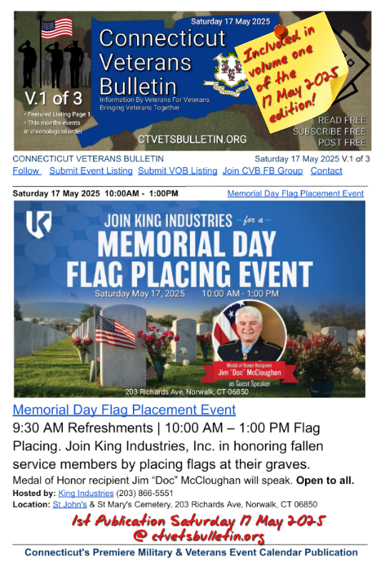 Memorial Day Flag Placement Event