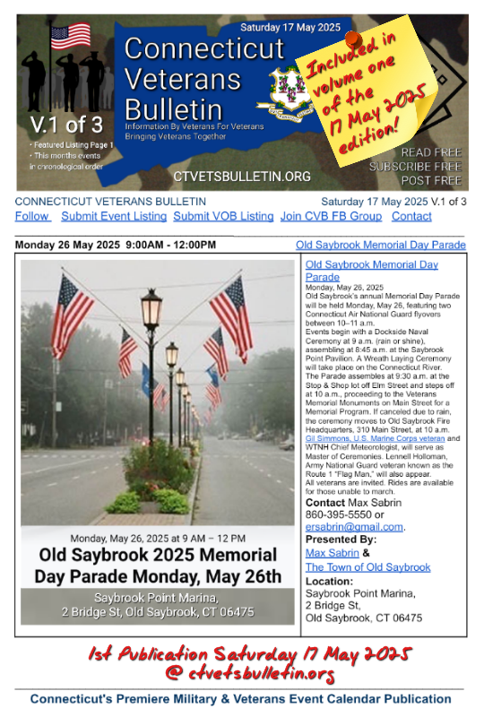 Old Saybrook Memorial Day Parade 2025