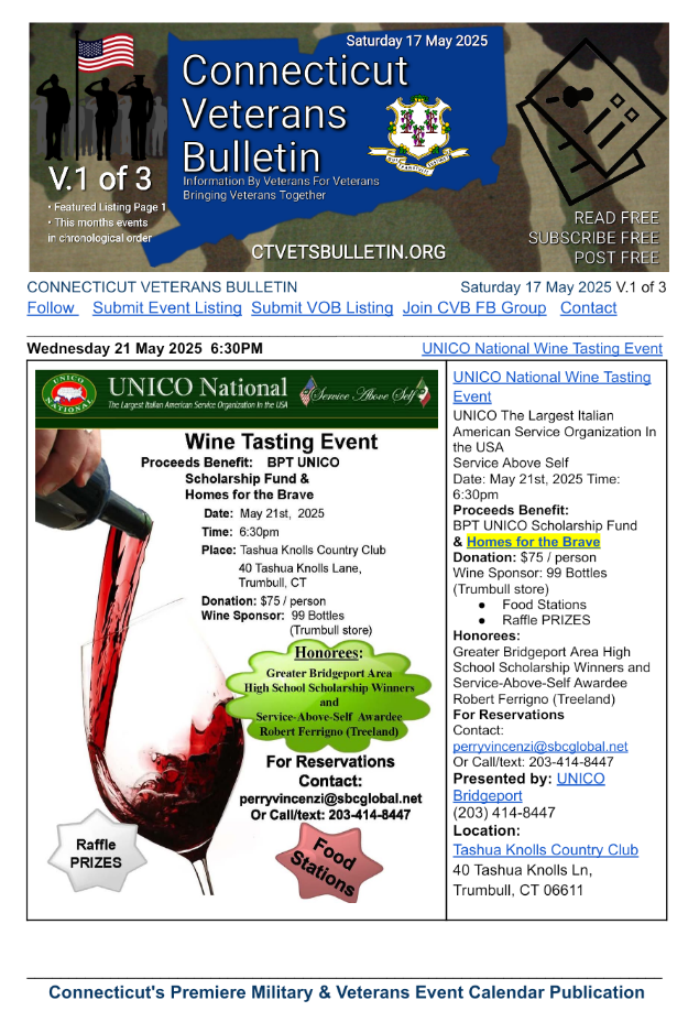 UNICO National Wine Tasting Event