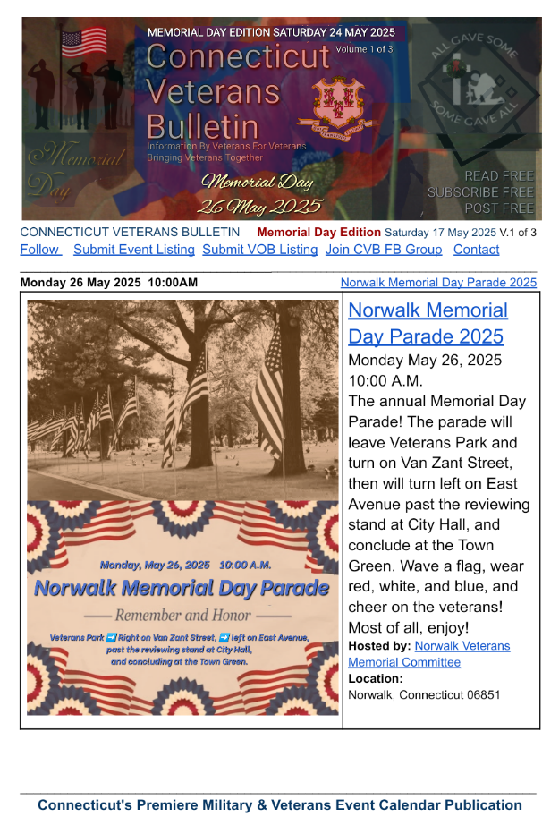 Norwalk Memorial Day Parade 2025