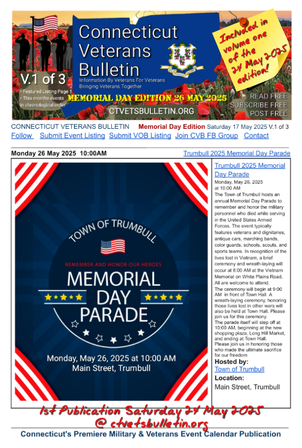 Trumbull 2025 Memorial Day Parade