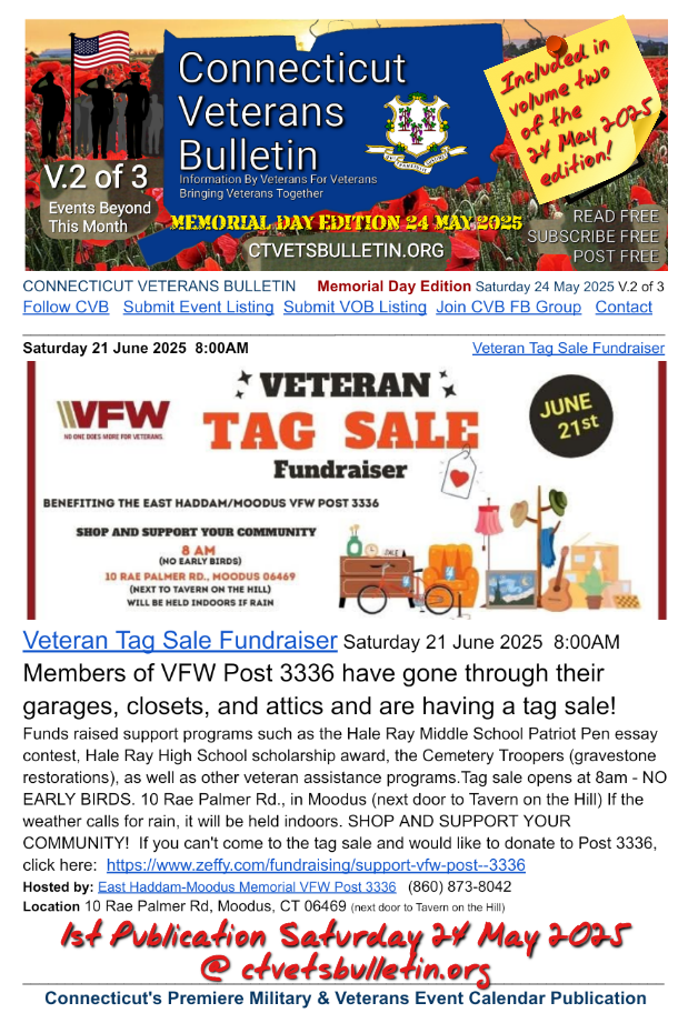 Veteran Tag Sale Fundraiser