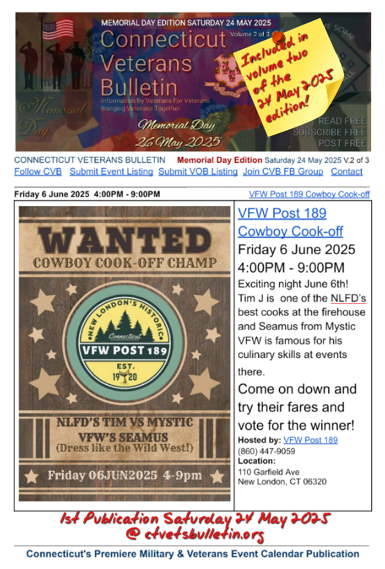 VFW Post 189 Cowboy Cook-off