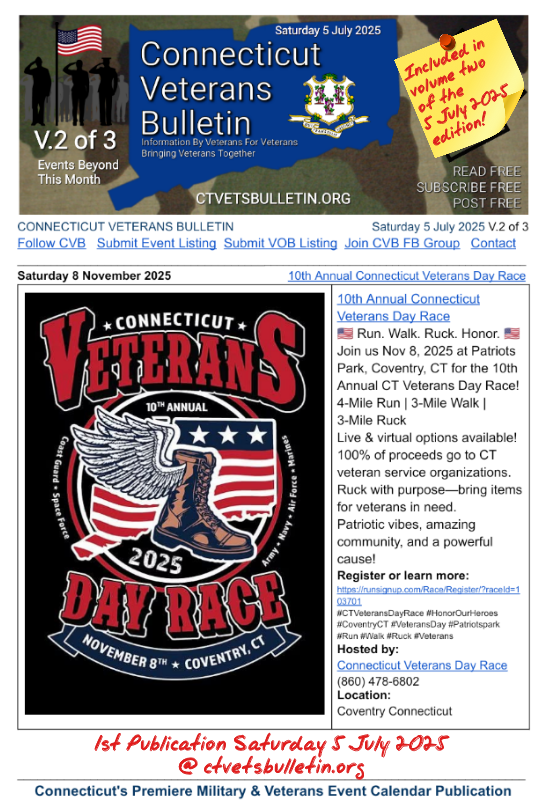 10th Annual Connecticut Veterans Day Race
